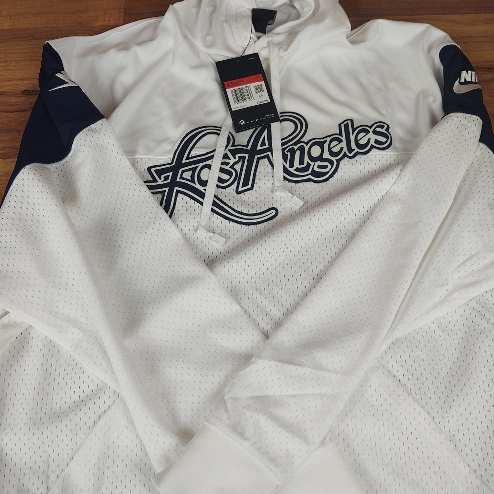 Nike Los Angeles Hoodie, White & Blue, BQ1655-100